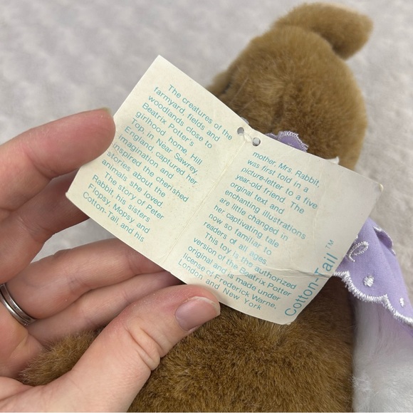 Eden Toys Cottontail Bunny Rabbit Plush Stuffed Animal Beatrix Potter Purple - Picture 11 of 12